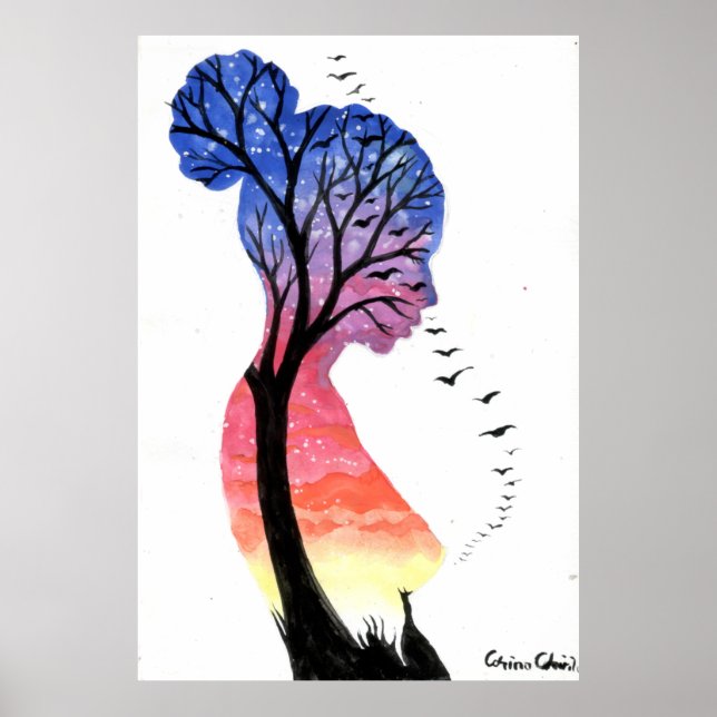 Trötthet eller blå känsla poster (Framsidan)