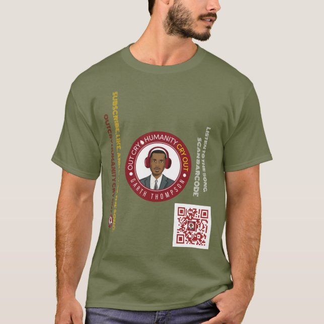 Trötthet Grönt Kortärmad Shirt T Shirt (Framsida)