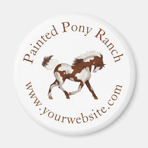 Trotting Overo Skewbald Paint Horse Anpassningsbar Magnet