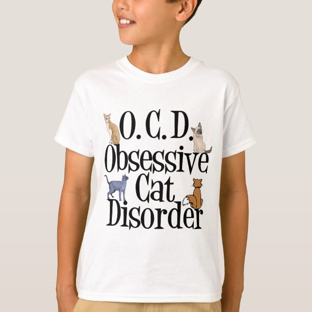 Tröttliga kattstörningar Funny Kids Tee (Framsida)