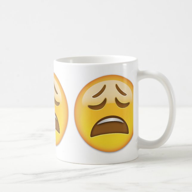 Tröttna ansikte Emoji Kaffemugg (Höger)