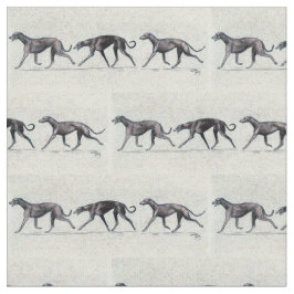 Trottoar Greyhounds Hund Art Fabric Tyg