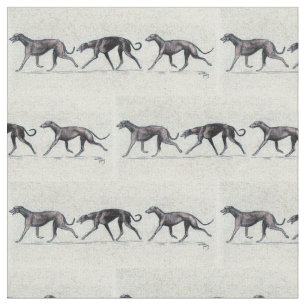 Trottoar Greyhounds Hund Art Fabric Tyg