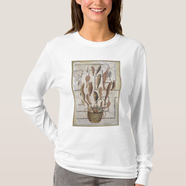 Trottoar som visar fisken som flyr från en basket t-shirt (Framsida)