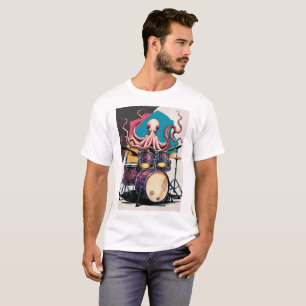 Trötttrumma för bläckfisk till skjorta t shirt
