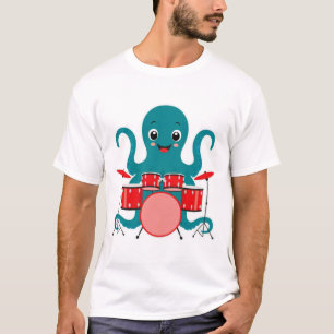 Trötttrumma för bläckfisk till skjorta t shirt