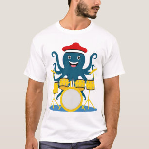 Trötttrumma för bläckfisk till skjorta t shirt