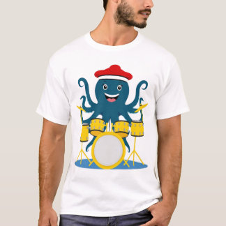 Trötttrumma för bläckfisk till skjorta t shirt