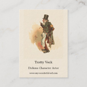 Trotty Veck by Kyd - Charles Dickens' the Chimes Visitkort