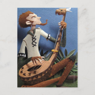 Troubadour Postcard Vykort