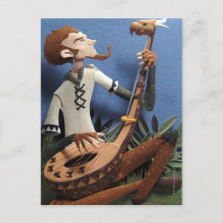 Troubadour Postcard Vykort