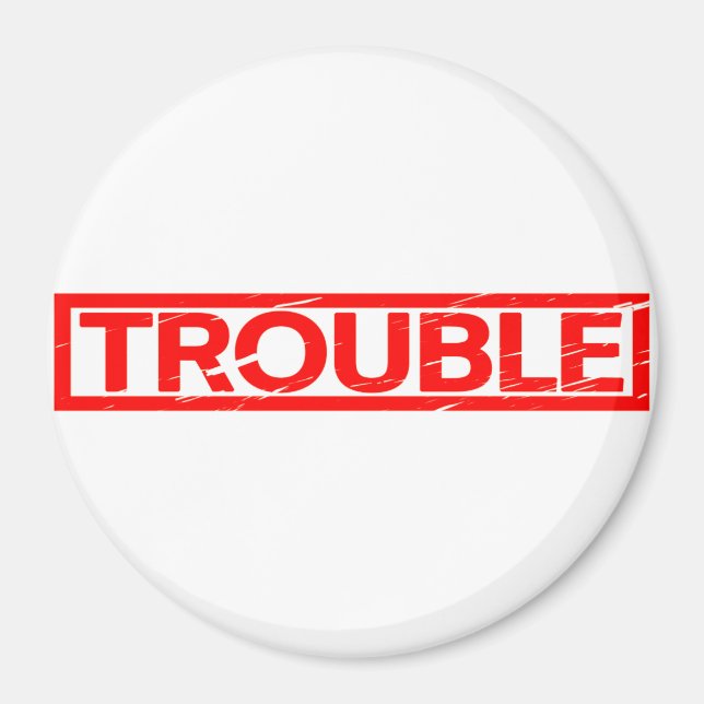 Trouble Frimärke Magnet (Framsidan)
