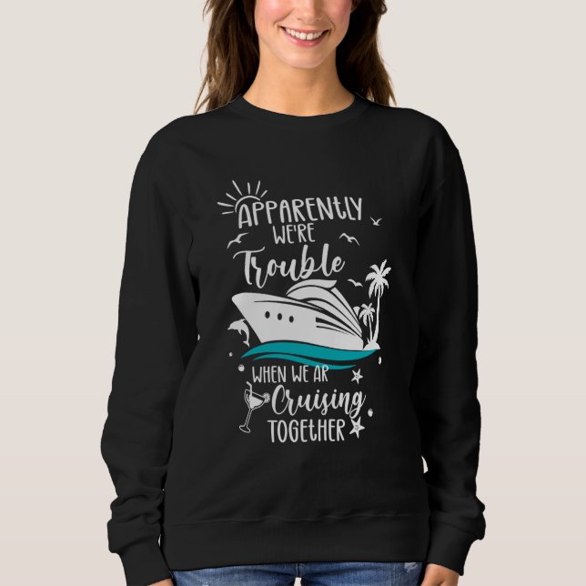 Trouble Matching Girls Cruise ship Cute Cruising   T Shirt (Framsida)