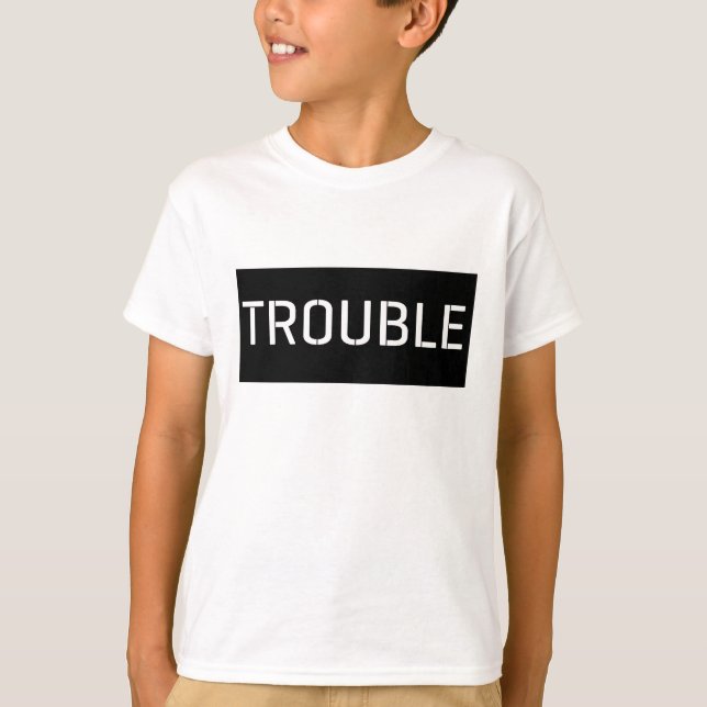 Trouble Typography Tröja (Framsida)