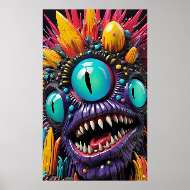 Troublemaker med tre ögon - Ken Gage Art Poster (Framsidan)