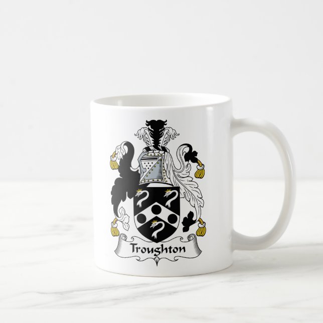 Troughton familjvapensköld kaffemugg (Höger)
