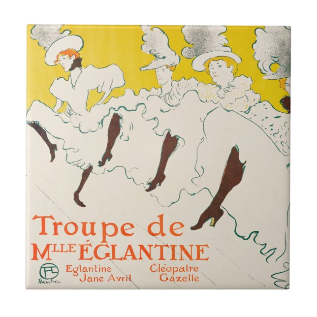 Troupe de Mademoiselle Eglantine, Toulouse Lautrec Kakelplatta (Framsidan)