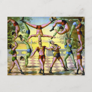 Troupe of Male Acrobats Vykort