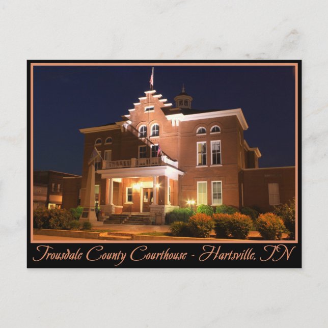 Trousdale County Domstol - Hartsville, TN Vykort (Framsida)
