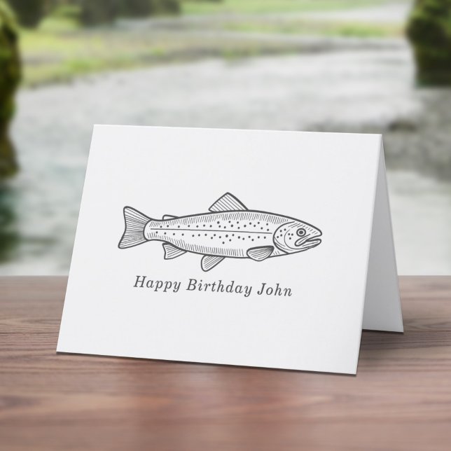 Trout Birthday-kort Tack Kort (Trout Birthday Card)