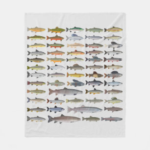 Trout, Char, Grayling, Hucho och Whitefish Group P Fleecefilt