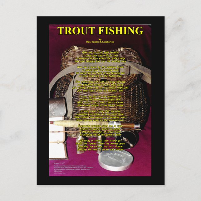TRout-Dikt- Rod-, EL- och skal Vykort (Framsida)
