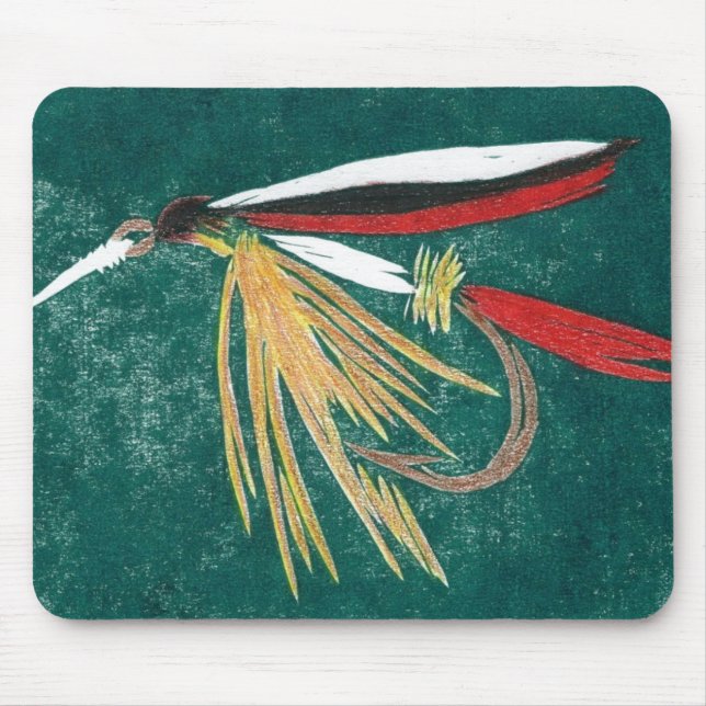 Trout Fin Trout Fly Mousepad Musmatta (Framsidan)