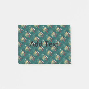 "Trout Fin" Trout Fly tiled blöt fly på grönt Post-it Block
