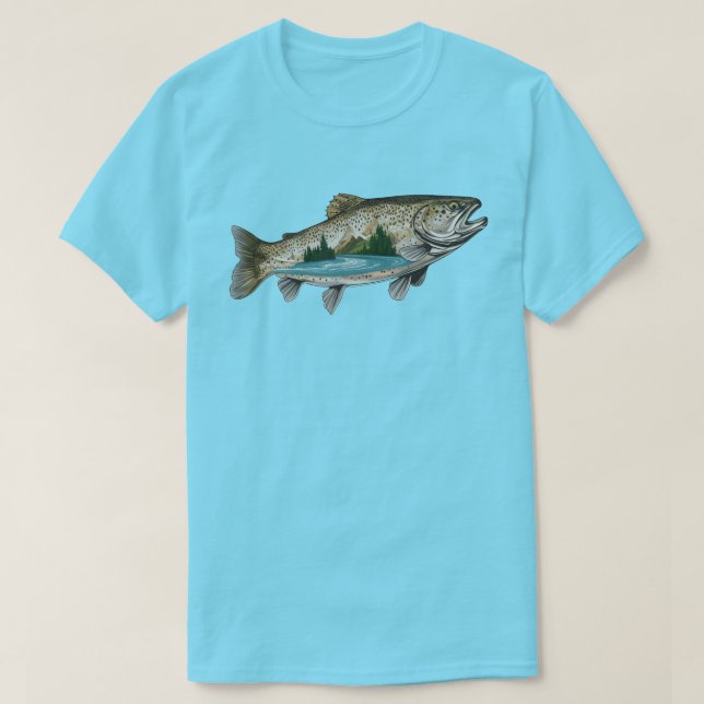 Trout Fish T Shirt (Design framsida)