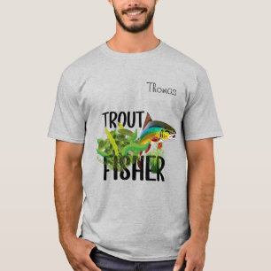 Trout Fisher Rainbow Trout in Natural Environment T Shirt