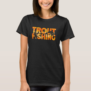 Trout Fisherman Orange Camouflage Trout Fishing T Shirt