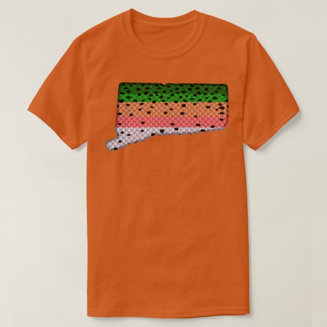 Trout Fishing Rainbow Trout Mönster Connecticut St T Shirt (Design framsida)