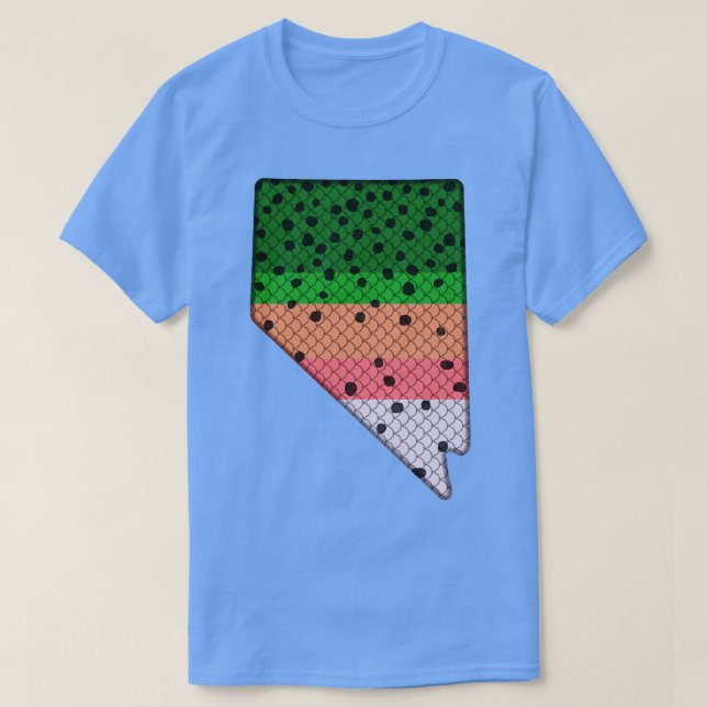 Trout Fishing Rainbow Trout Mönster Nevada State M T Shirt (Design framsida)