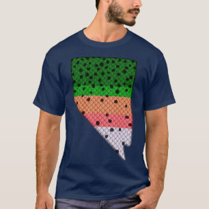 Trout Fishing Rainbow Trout Mönster Nevada State M T Shirt