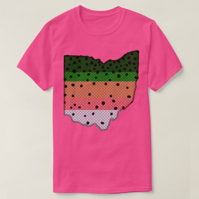 Trout Fishing Rainbow Trout Mönster Ohio State Kar T Shirt (Design framsida)