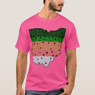 Trout Fishing Rainbow Trout Mönster Ohio State Kar T Shirt