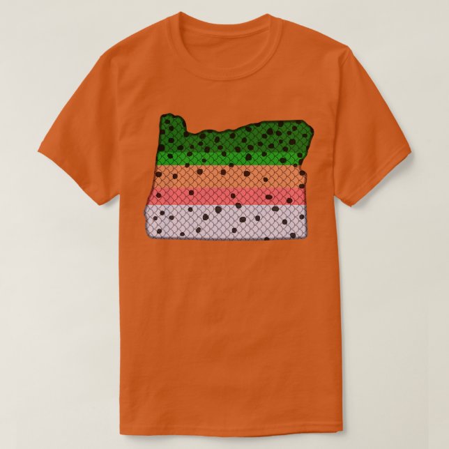 Trout Fishing Rainbow Trout Mönster Oregon State M T Shirt (Design framsida)