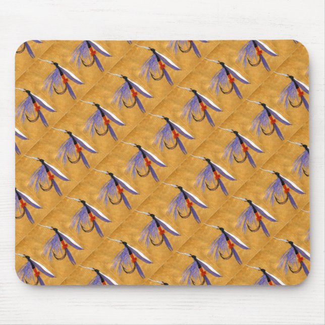 Trout Fly Mousepad "Freight Tåg Tiled" Musmatta (Framsidan)