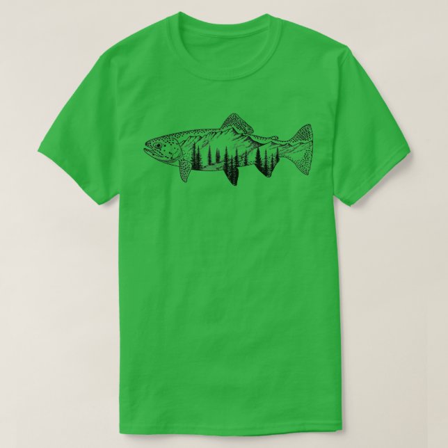 Trout Flygfiske Fisherman Gifts Golden Trout T Shirt (Design framsida)