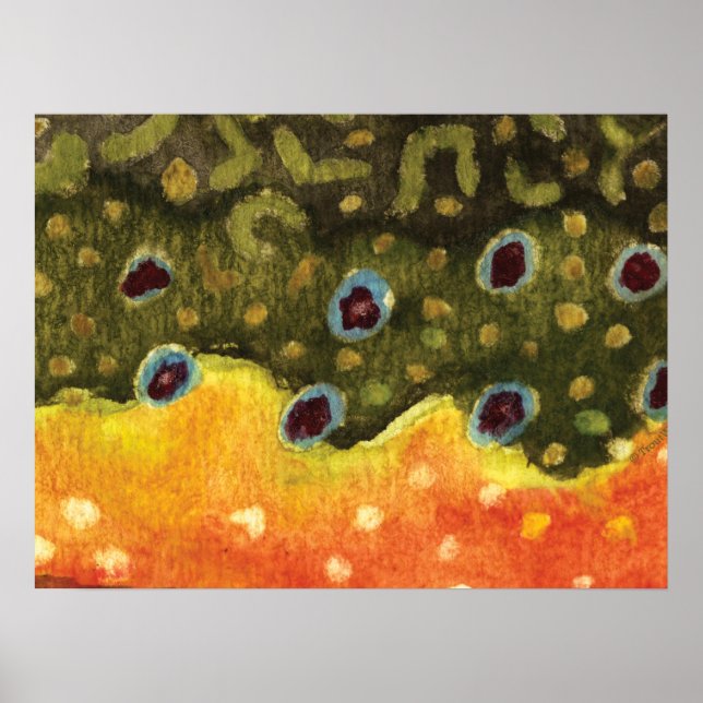 Trout Flygfiske Poster (Framsidan)
