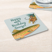 Trout Flygfiske Vuxen Birthday Personlig