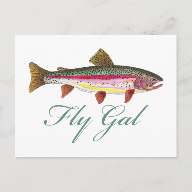 Trout Flygfiske Vykort (Framsida)