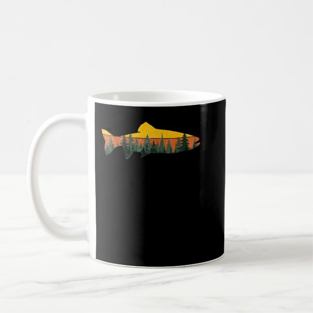 Trout-Flygfisket utomhus Forest Nature Wildlife F Kaffemugg (Vänster)