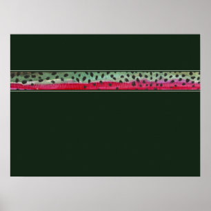 Trout för hudregnbåge poster
