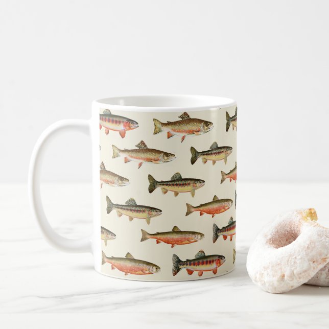 Trout Galore Cream Fishing Kaffemugg (Med munk)