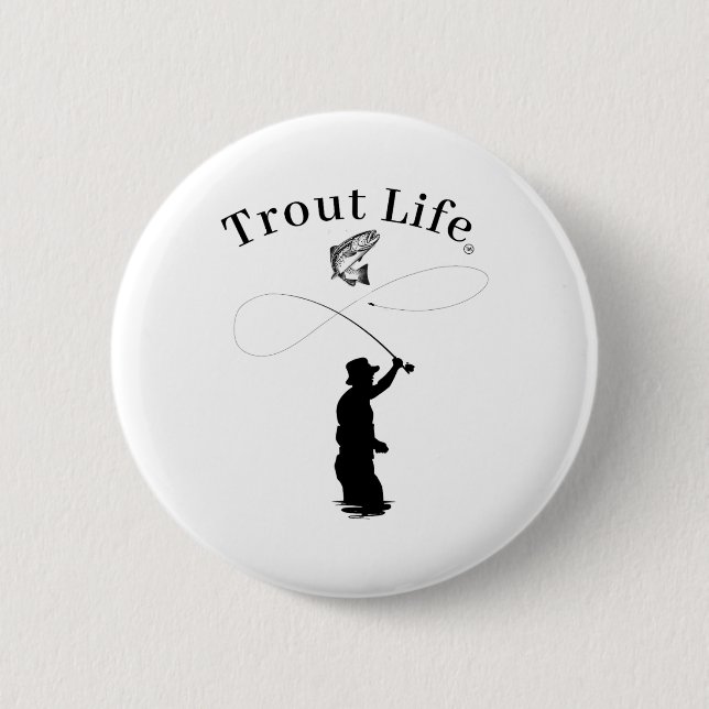 Trout Life Flugfiske  Knapp (Framsida)