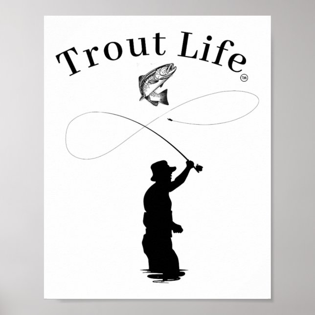 Trout Life Flugfiske  Poster (Framsidan)