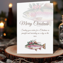 Trout Merry Christmas Invite Helgkort
