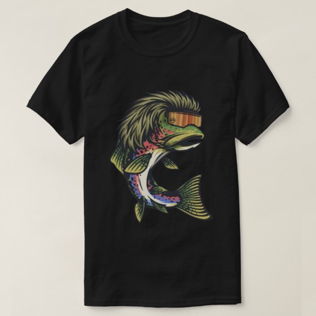 Trout Mullet Pit Vipers Sticker T Shirt (Design framsida)