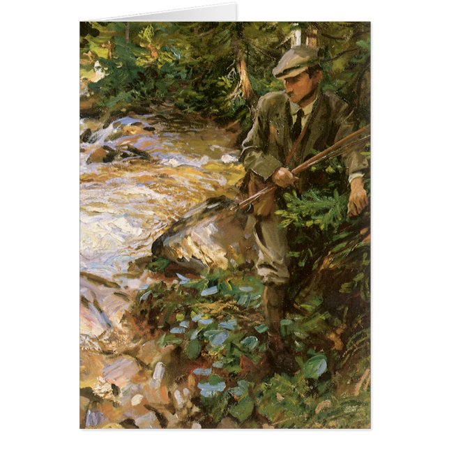 Trout Stream i Tyrol av John Singer Sargent Hälsningskort (Framsidan)